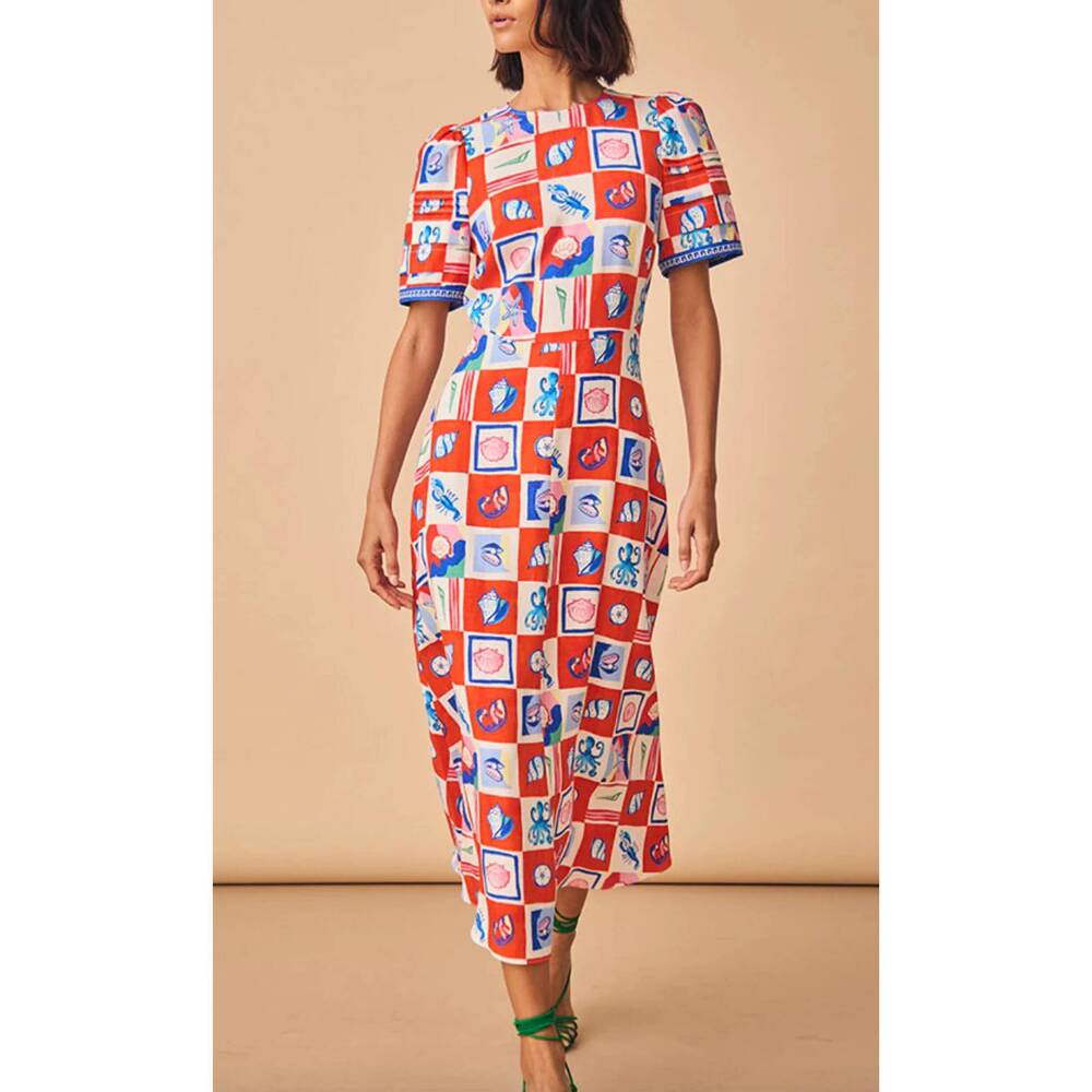 NEW HUNTER BELL casey dress in sea tiles - Picture 5 of 5
